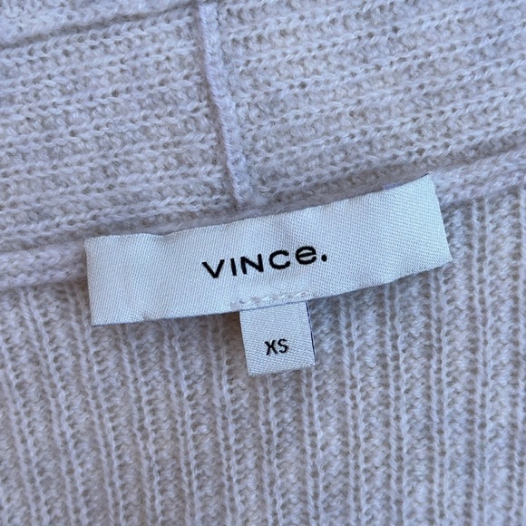 Vince 100% Cashmere V Neck Long Sleeve Ribbed Sweater Women's Size Extra Small - Picture 6 of 8